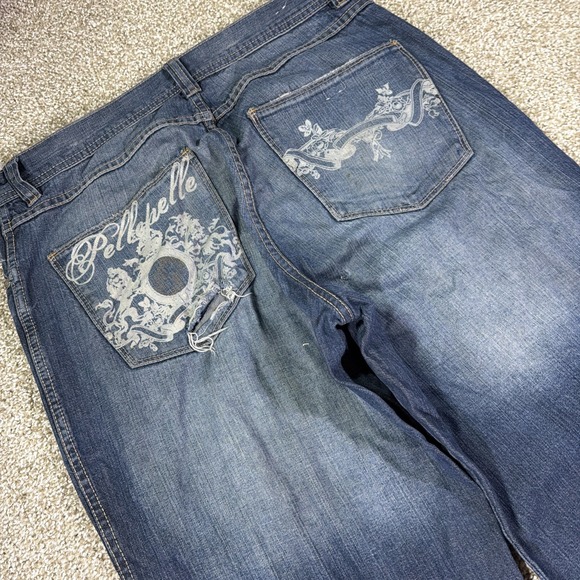 Essentials Other - Pelle Pelle Wide leg Baggy Distressed Jeans Y2k Grunge Style 38/33 Essentials